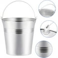 thumbnail image 3 of 6 Pieces Small Galvanized Buckets Small Metal Buckets Mini Tin Pails with Handles Mini Buckets Metallic Pails for Christmas Party Favors Garden Planter Vase Crafts 3 x 2.95 x 2.2 Inch, 3 of 7
