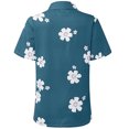 thumbnail image 5 of OAVQHLG3B T shirts for women Summer Casual Button Down Shirt Short Sleeve V-Neck Lapel Floral Print Blouses Summer Casual Tops, 5 of 6