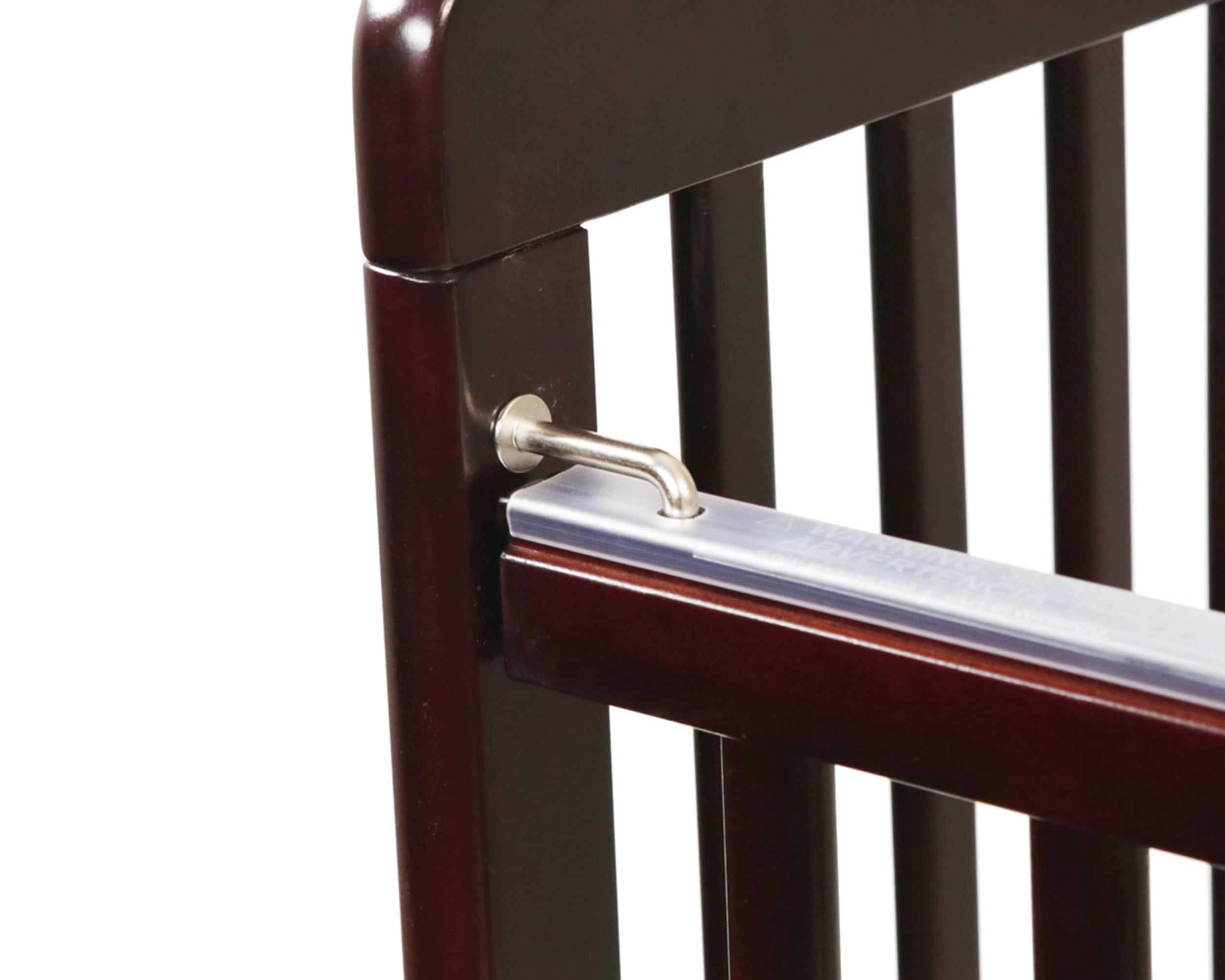 L.A. Baby Little Wooden Folding Portable Mini Crib with Mattress, Cherry
