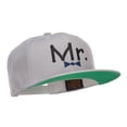 thumbnail image 5 of Mr Embroidered Snapback Cap - Silver OSFM, 5 of 5