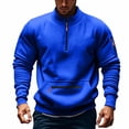 thumbnail image 5 of Blekii Men's Athletic Half Zip Sweatshirt, Sporty Long Sleeve Pullover Top, Breathable Performance Fabric, Casual Training Or Lounge Wear, Modern Fit for Gym Or Street, Versatile, 5 of 5