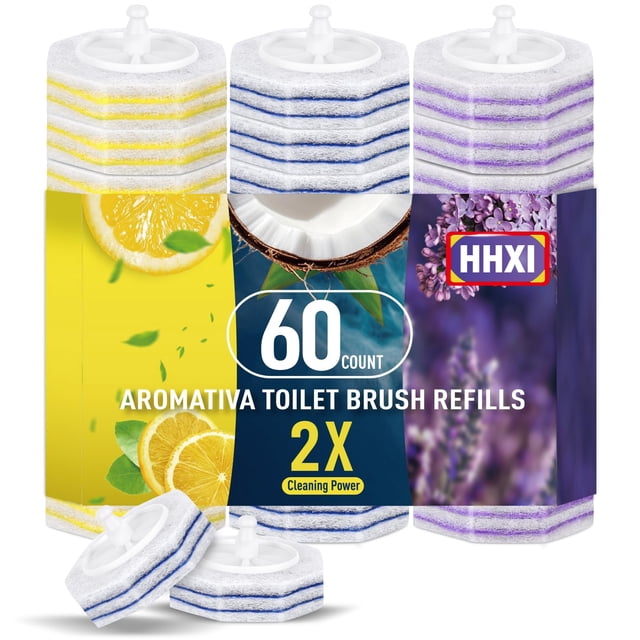Recambios para cepillo de baño HHXI 60 unidades, doble capa aromatizados
