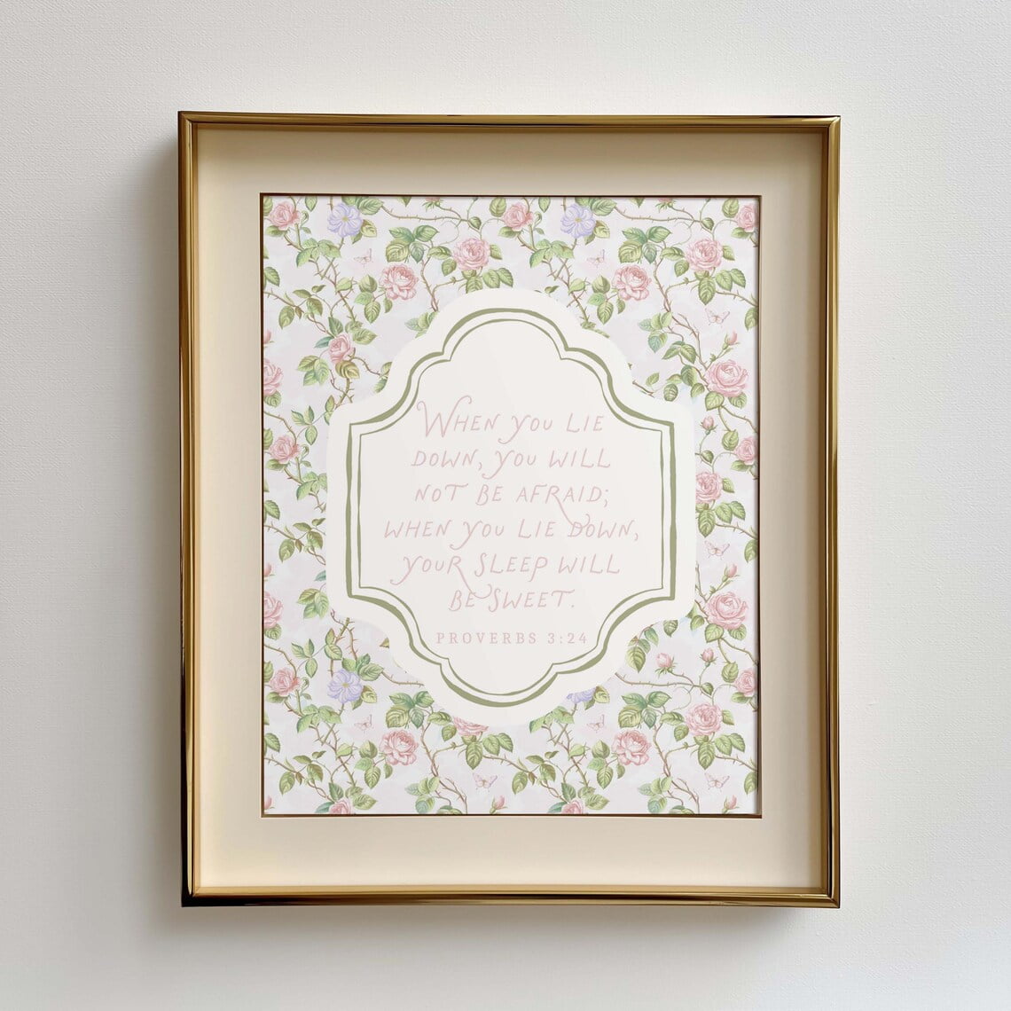 Bible Verse Proverbs Chinoiserie Christian Nursery Decor Wall Art