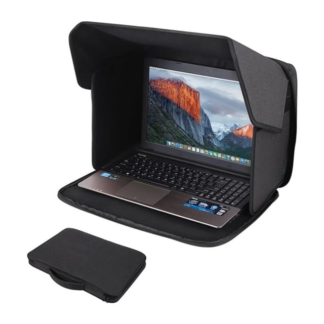 Lightweight Laptop Sun Glare Shield Privacy Cover for Working Outside,Computer Privacy Hood Foldable and Portable Shield Cover Computer Hood Outside Glare 14''