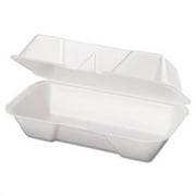 Genpak Foam Hoagie Container, 8 7/16 x 4 3/16 x 3 1/16, White, 125/Bag, 4 Bags/Carton