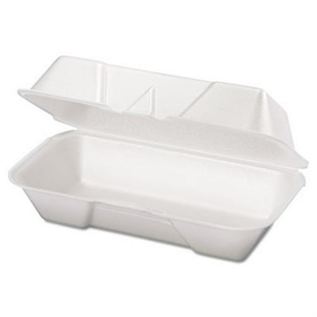 Genpak Foam Hoagie Container, 8 7/16 x 4 3/16 x 3 1/16, White, 125/Bag, 4 Bags/Carton