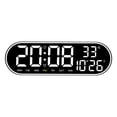 thumbnail image 4 of LED Wall Clock Adjustable Brightness Large Display Wall Mounted Mute Alarm Clock White, 4 of 9