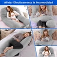thumbnail image 4 of EMAGIE Almohada Embarazo - Almohada para Embarazada C&oacute;modos y Transpirables Almohada de Embarazo con Relleno de Algod&oacute;n Almohada Corporal para Embarazadas Regalo para Maternidad, 4 of 7