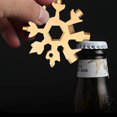thumbnail image 2 of Snowflake Multi-herramienta 18 en 1 Herramienta portátil de Acero Inoxidable, Destornillador para Acampar al Aire Libre Herramienta para abrir Botellas (3 Piezas de Negro, Gris, Oro),11 Feliz Sencillez, 2 of 5