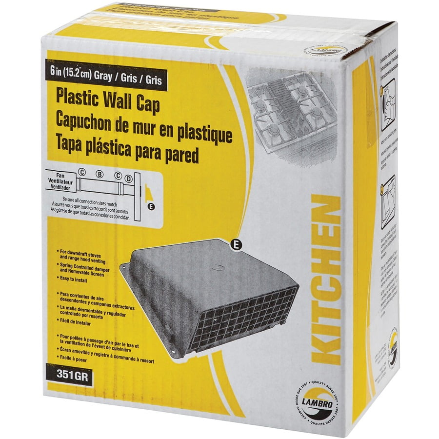 Plastic Wall Cap Damper Lambro 351GR Gray for sale online 