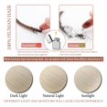 thumbnail image 4 of Extensiones de pelo con clip Craineld, 22 cm, color rubio platino, 80 g, 4 of 9