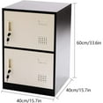 thumbnail image 3 of Miumaeov 2 Door Vertical Stackable Storage Cabinet Metal Bookcase Employees Locker New, 3 of 9