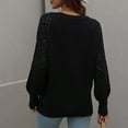 thumbnail image 5 of Vedolay Long Cardigans for Women Knitted Regular Fit Full Zip Cardigan Sweater Black,M, 5 of 5