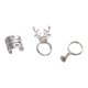 thumbnail image 2 of 3 Piezas Anillos de Navidad Regalo de Navidad Moda Gótico Conjunto de Joyas de Navidad Anillos Temáticos de Navidad para Mujeres Adolescentes, 2 of 8