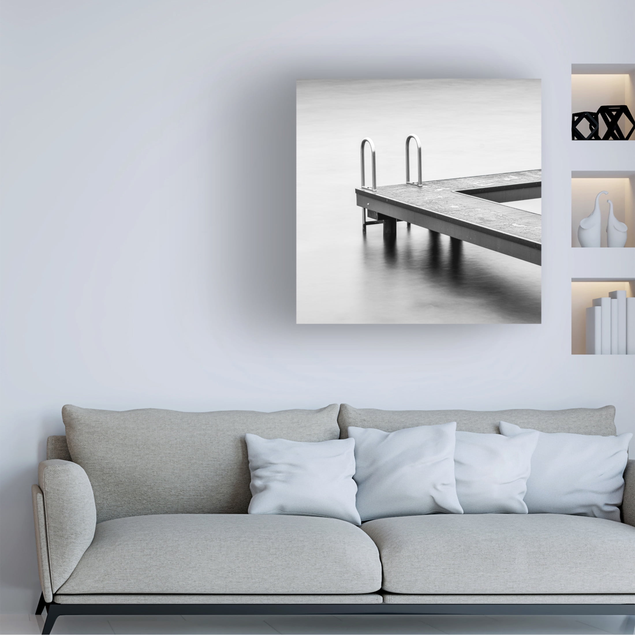 Trademark Fine Art Fred Louwen A jetty in a lake Canvas Wall Art