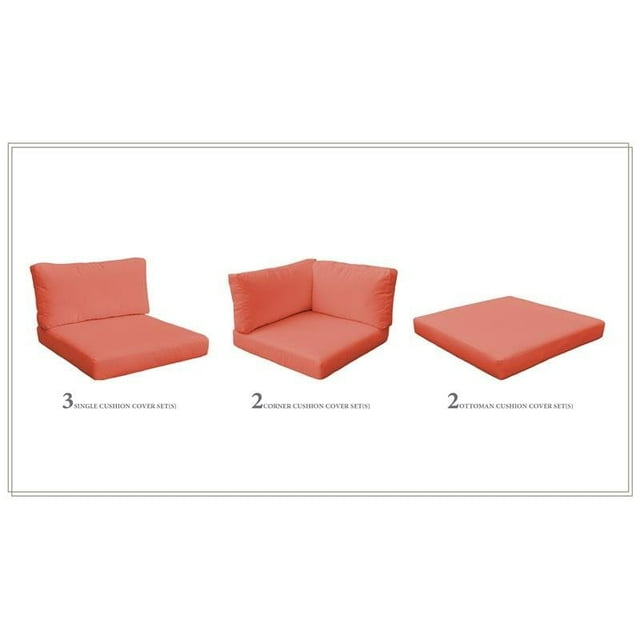 Ensemble Coussin pour MONACO-08a en Mandarine