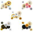 thumbnail image 3 of Abanico plegable Wosthever de 8 piezas decoración para colgar en la pared color dorado rosa, 3 of 6