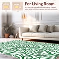 thumbnail image 2 of ODIKA 4'x6' Machine Washable Non-Slip Area Rug, Elegant Swirling Vines Abstract Botanical Motif High Traffic Rug, Green, 497209, 2 of 7