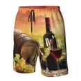 thumbnail image 5 of Disketp Men'S Swim Trunks Hawaiian Breathable Surf Beach Swimsuits Mesh Lining Beach Shorts With Pockets-Red Wine Glasses, 5 of 9