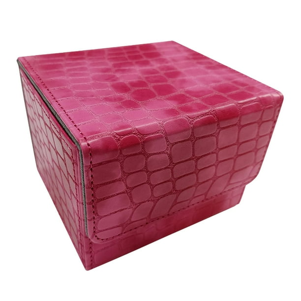 Caja para baraja de cartas Zulema Soporte de almacenamiento 100 tarjetas PU 10,5 cm x 9,3 cm x 8 cm