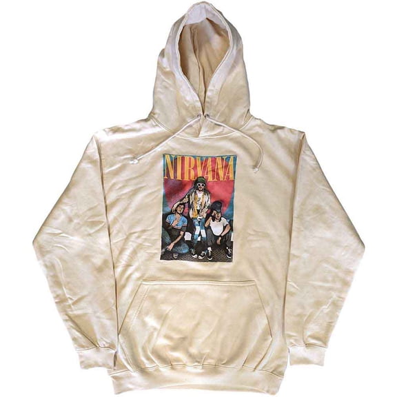 Nirvana Unisex Pullover Hoodie Sweatshirt Trapper Hat Mono Logo (Small)