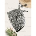 thumbnail image 4 of HAPPY BAY Women's Beach Swimwear Bikini Swimsuit Wrap Sarong One Size Zebra Skin, Black, 4 of 5