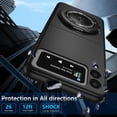 thumbnail image 4 of Magnetic Case for Samsung Galaxy Z Flip 3 Case with Kickstand & Ring Holder, [Compatible with MagSafe Charging] Slim Ultra PC Back Scratch-Resistant Military Grade Shockproof Case,Black, 4 of 14