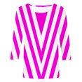 thumbnail image 4 of HKEJIAOI Blouse d'Été à Imprimé Floral Col Rond à Manches 3/4 pour Femmes, 4 of 5