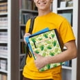 thumbnail image 6 of HELLHERO 11.4 Inch X 8.66 Inch Polyester Fabric Book Organizer Bag - Book Storage Bag for Hardcover Books, Paperbacks, Cucumber, 6 of 8