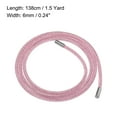 thumbnail image 2 of 2 Pcs 1.5 Yard 6 mm Rhinestone Tube Rope DIY Diamond String for DIY Trouser Hoodie Drawstring Sweaters Pink, 2 of 5