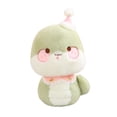 thumbnail image 2 of Juguete de peluche de serpiente de dibujos animados para niños, Animal relleno suave, regalo de cumpleaños, decoración del Festival de Primavera, almo Verde 28cm, 2 of 8