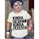 thumbnail image 1 of Camiseta para niño "Kinda Sweet Kinda Savage", manga corta, cuello redondo, ropa informal de verano para niños, 1 of 7