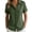Army Green, variant on Hidden Button Down Shirts For Women Lapel Summer Spring Fall Roll Up Short Sleeve V Neck Tops Work Business Wedding Casual Office Blouses Cardigan Purple 2XL