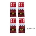thumbnail image 4 of Yuarrent Bolsa de vajilla navideña de 4 piezas, bolsa para cubiertos de Navidad, soporte para cena, organizador de dulces, decoración, Rectangular Kits de decoración para fiestas Tipo 1 Yuarrent HA068281-01B, 4 of 6