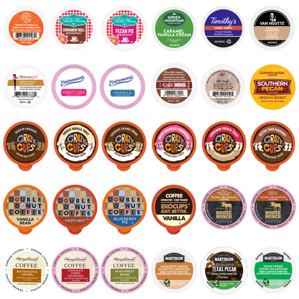 Perfect Samplers Flavored Coffee Pods Variety Pack, 30 Count for Keurig ...