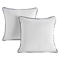 18 x 18 in Throw Pillow Inserts Pack of 2 White Down Alternative Pillows Square