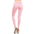thumbnail image 3 of MOA COLLECTION Women's Solid Color Basic Soft Comfy Elastic Waistband High Waist Leggings, 3 of 4
