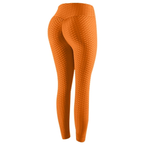 IROINNID Women's Pants Skinny Solid Color 2PC Bubble Hip Lifting Fitness High Waist Yoga Pants Legging