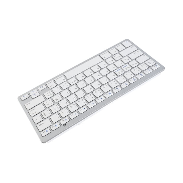 Wireless Keyboard, Universal Keyboard with Ergonomic Design, Portable Compact Ultra Thin Bilingual Universal Keyboard with ABS and Aluminum Alloy for PC