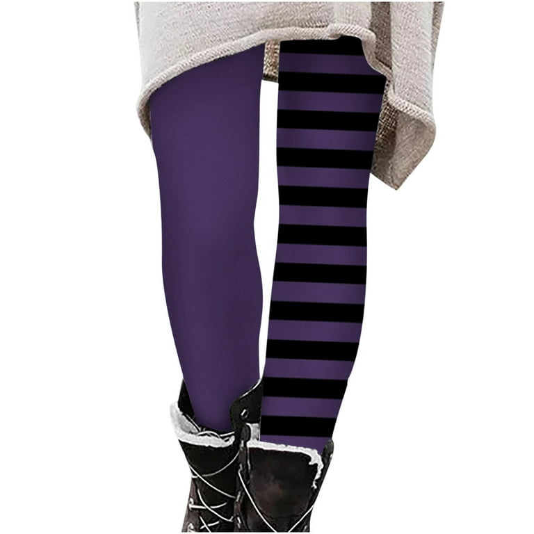 JURANMO Toddler Kids Striped Leggings Color Block Elastic Waist