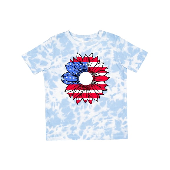 Inktastic American Flag Sunflower in Red White and Blue Boys or Girls Toddler T-Shirt
