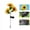 29.6inch/74cm, variant on 27.56 inch Six Head Solar Sunflower Lamp, LED Waterproof Garden Stake Light, Elegant Outdoor Yard Ornament, Artistic Landscape Lighting for Patio and Garden Scenery