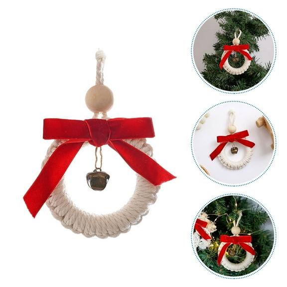 Raindrops Red Cotton Wall Decoration with Bell for Bedroom Decor and Nursery Room Ornament 7.5 Inches