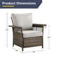 thumbnail image 5 of POCASSY Patio Wicker Chairs Accent Chairs with Cushions - Set of 2, Beige, 5 of 10