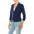 thumbnail image 2 of MOA COLLECTION Women's Basic Long Sleeves Button Blazer Jacket, 2 of 6