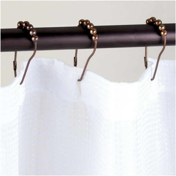 iDesign Axis Shower Hook Set with Balls (Set of 12), Bronze