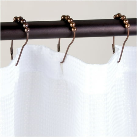 InterDesign Axis Shower Hook Set with Balls (Set of 12), Bronze