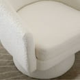 thumbnail image 3 of Dayalane Modern Sherpa Swivel Accent Chair, 360° Rotating Barrel Armchairs with Upholstered Seat, Cozy Round Lounge Chairs for Living Room, Bedroom, Reading, 3 of 7