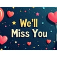 thumbnail image 4 of LUUFILx Farewell Decoration Backdrop Banner Party Supplies Confetti Stars Balloons Miss You Celebration Event Background Photography Props, 4 of 8