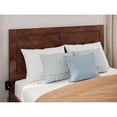 thumbnail image 4 of Full Size Platform Bed with Trundle - Mid Century Modern Design, Walnut Finish, Headboard Footboard Included, 4 of 6